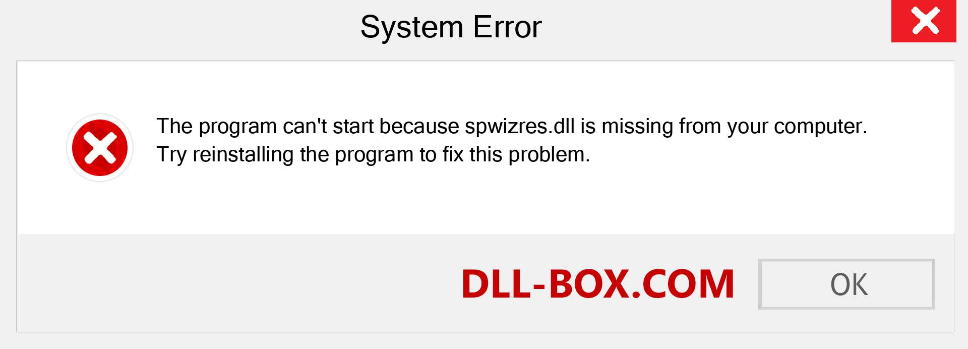  spwizres.dll file is missing?. Download for Windows 7, 8, 10 - Fix  spwizres dll Missing Error on Windows, photos, images